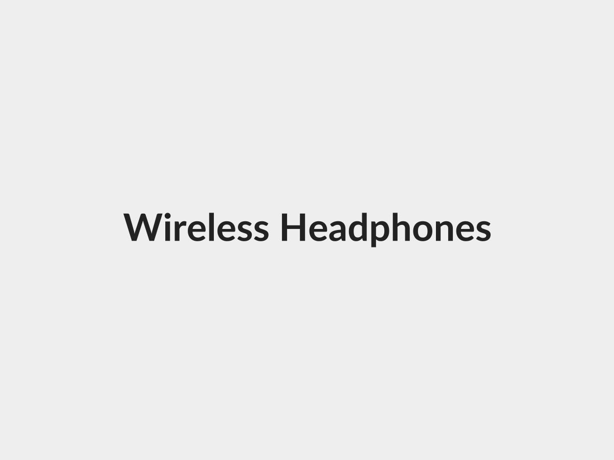 Black wireless headphones